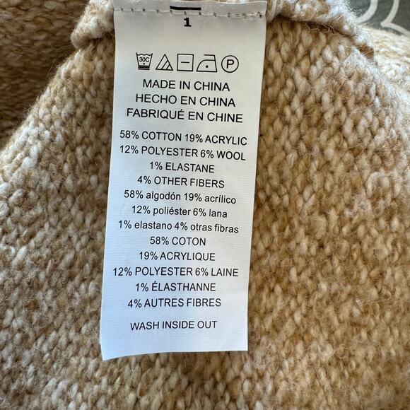 Michael Kors Turtleneck Sweater Women’s Large Tan Winter Warm Old Money Soft - Picture 12 of 13